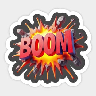 Boom Graphic tees Sticker